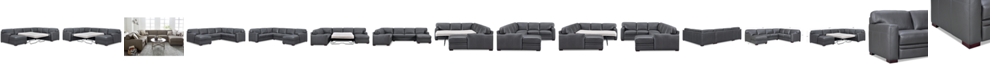Furniture Avenell 3-Pc. Leather Sectional with Full Sleeper Sofa & Chaise, Created for Macy's